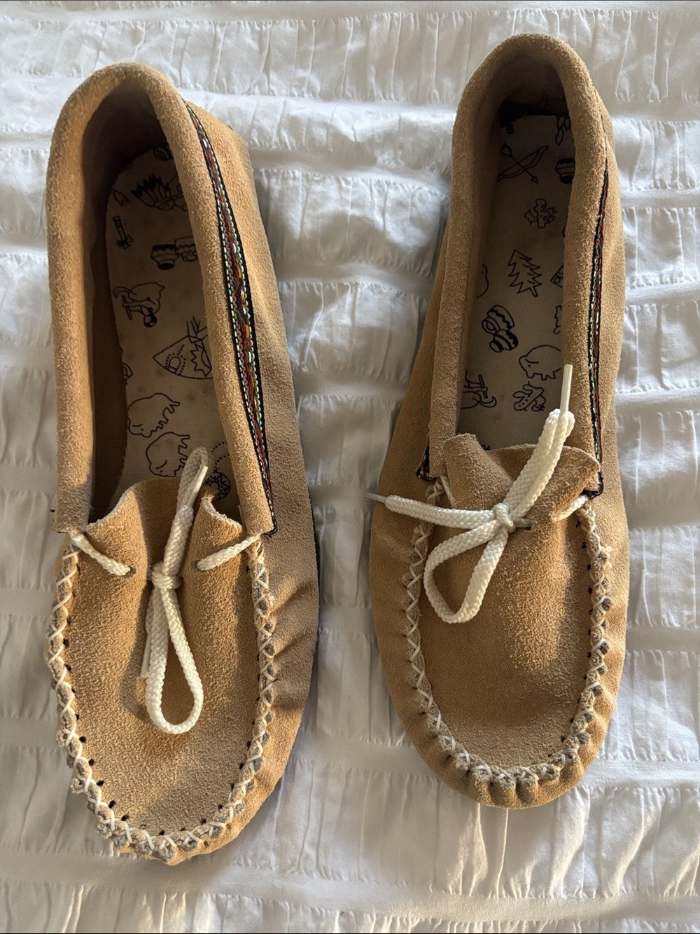 Women’s Suede Moccasin Slip-Ons in Tan - Picture 5 of 5